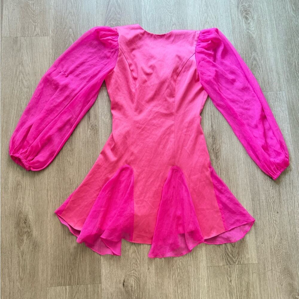 elliatt antiquity pink long sleeve ruffle mini cocktail party dress small NEW - Picture 6 of 12